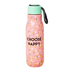 Bild på Rice Stålflaska 500 ml Choose Happy (Rosa)