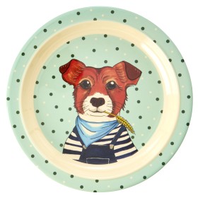 Bild på Rice Tallrik Melamin (Hund Grön)
