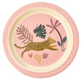 Bild på Rice Tallrik Melamin Leopard (Rosa)