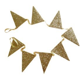 mini glitter vimpel guld main image 0