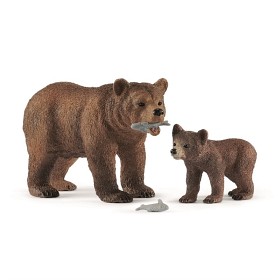 Bild på Schleich Grizzlybjörn med unge