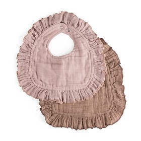 Bild på Sebra Bibs Volang 2-pack (Rose/Brown)