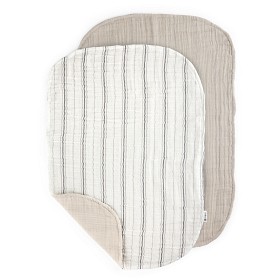 Bild på Sebra Skötbäddsöverdrag Muslin 2-pack (Cream Stripe)