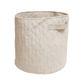 Bild på Sebra Förvaringskorg quiltad (Straw Beige)