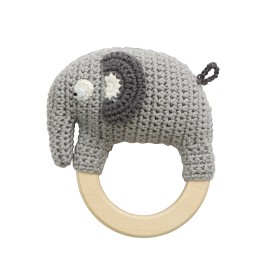 Bild på Sebra Skallra Bitring virkad Fanto the elephant (Classic Grey)