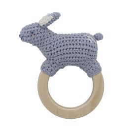 Bild på Sebra Skallra Bitring virkad kanin bluebell (Dreamy lavender)