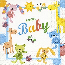 Bild på Servetter Hello Baby 20 st