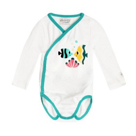 Bild på Shorty Body tryck med havsdjur Strl 74 (Fisk)