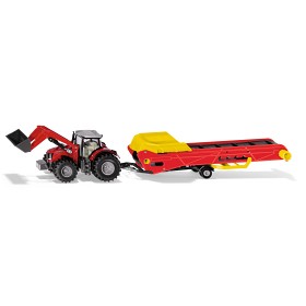 Bild på Siku Massey Ferguson med transportbil