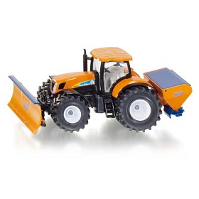 Bild på Siku Traktor med plogskiva och saltspridare 1:50