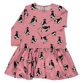 Bild på Småfolk Klänning Pingviner (Rosa) (1-2 år)