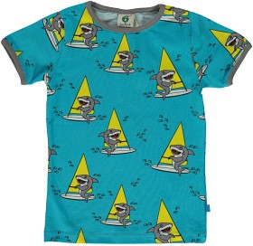 Bild på Småfolk T-shirt Surf Haj (Blå)