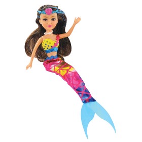 Bild på Sparkle Girlz Docka Sparkle Mermaid med tillbehör (Blå/Gul)