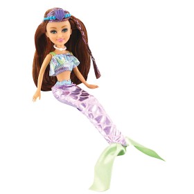 Bild på Sparkle Girlz Docka Sparkle Mermaid med tillbehör (Lila/Turkos)