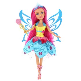 Bild på Sparkle Girlz Docka Summer Floral Fairy m tillbehör (Blå/Gul)