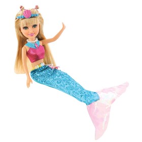 Bild på Sparkle Girlz Docka Sparkle Mermaid med tillbehör (Rosa/Turkos)