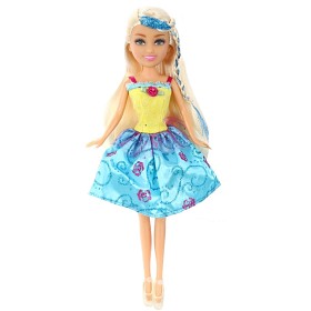 Bild på Sparkle Girlz Prinsessdocka i strut (Blå/Gul)