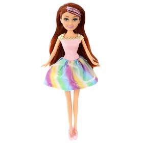 Bild på Sparkle Girlz Prinsessdocka i strut (Rosa/Regnbåge)