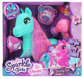 Bild på Sparkle Girlz Turkos ponny med hårfön