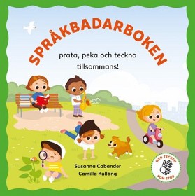 Bild på Språkbadarboken Prata peka och teckna tillsammans