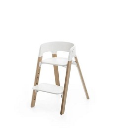 Bild på Stokke Steps Matstol (Natur Ek/Vit)