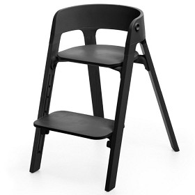 Bild på Stokke Steps Matstol (Svart björk/Svart)