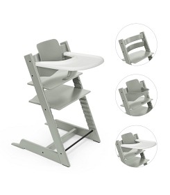 Bild på Stokke Tripp Trapp Stol och Babyset inkl Bricka (Glacier Green)
