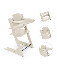 Bild på Stokke Tripp Trapp Stol och Babyset inkl Bricka (Vanilla White)