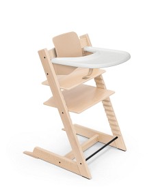 Bild på Stokke Tripp Trapp® Stol och Babyset Natural Inkl. Bricka (White)