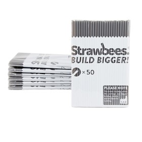Bild på Strawbees Strån 50-pack (Grå)