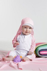 Bild på SunSeal Baby Flaphat UPF 50+ Pastellrosa/Vit