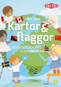 Bild på Tactic Pysselbok Världens kartor & flaggor med klistermärken