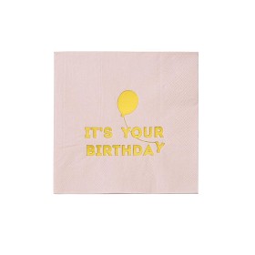 Bild på Talking Tables BDAY Servetter 16-pack (Rosa)