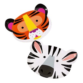 Bild på Talking Tables Tallrikar 12-pack (Tiger och Zebra)