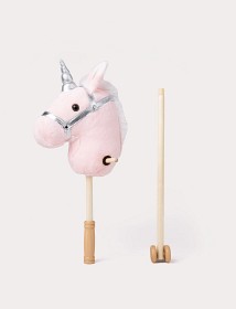 Bild på Teddykompaniet Käpphäst Enhörning Delbar 100 cm (rosa)