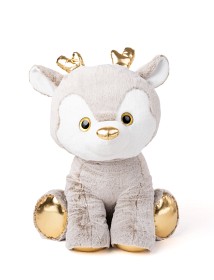 Bild på Teddykompaniet Ren grå med guld XL 60 cm