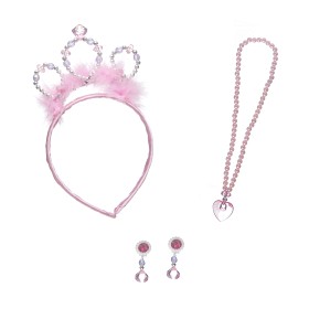 Bild på Tiara och smyckesset rosa