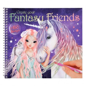 Bild på TOPModel Fantasy Friends Designbok med klistermärken