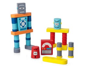Bild på Träbyggklossar Robot