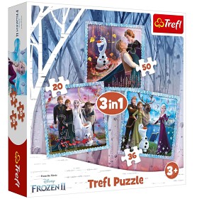 Bild på Trefl Disney Frozen 2 Pussel 3i1 (20-36-50-bitar)