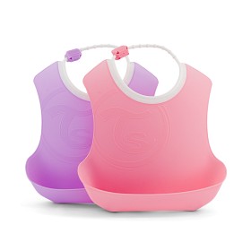 Bild på Twistshake Haklapp 2-pack (Rosa/Lila)