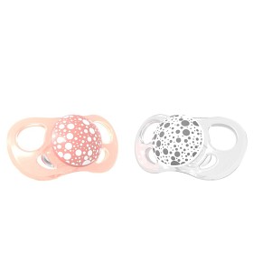 Bild på Twistshake Napp 6+ mån 2-pack (Pastell Peach/Vit)