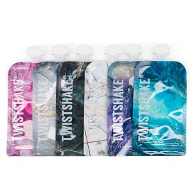 Bild på Twistshake Squeeze Bag Marble (220ml 6-pack)