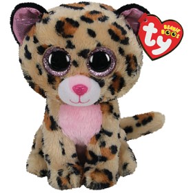 Bild på TY Beanie Boos Livvie Leopard 23 cm (Brun/rosa)