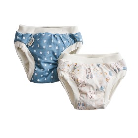 Bild på Vimse 2-Pack Potträningsbyxor XL 11-14 kg (Blue Dots/White Teddy)