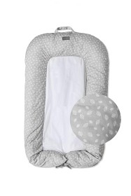 Bild på Vinter & Bloom Babynest Nordic Leaf (Grå)