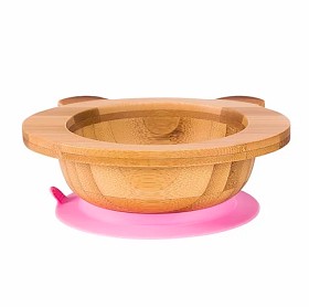 Bild på Virgel Baby Bambuskål med Silikonfot (Rosa Panda)