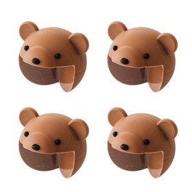 Bild på Virgel Baby Kantskydd i Silikon 4-pack (Brun)