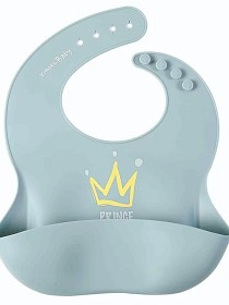 Bild på Virgel Haklapp i silikon Prince 2-pack (Grå/Blå)