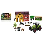 Bondgård med djur o traktor